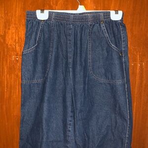 American Sweatheart Elastic Waist Capri Jeans Size 12